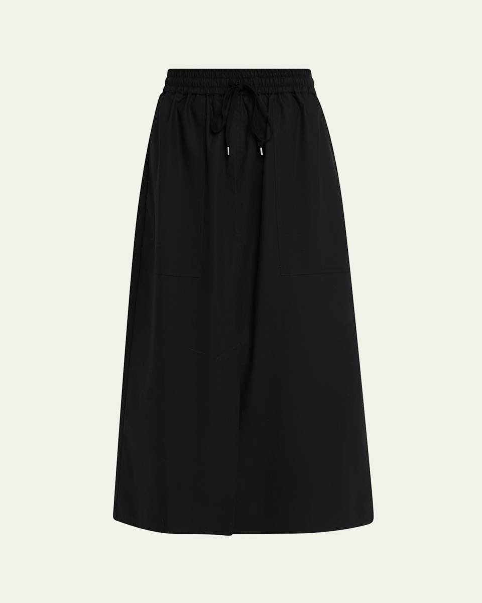 Oates Drawstring Midi Skirt with Pockets